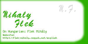 mihaly flek business card